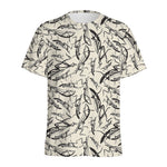 Hand Drawn Mantis Pattern Print Men's Sports T-Shirt