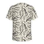 Hand Drawn Mantis Pattern Print Men's Sports T-Shirt