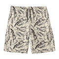 Hand Drawn Mantis Pattern Print Men's Swim Trunks