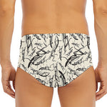 Hand Drawn Mantis Pattern Print Men's Triangle Swim Briefs