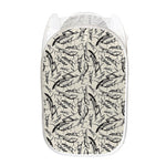 Hand Drawn Mantis Pattern Print Mesh Laundry Hamper