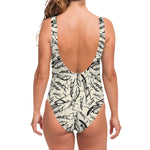 Hand Drawn Mantis Pattern Print One Piece Swimsuit
