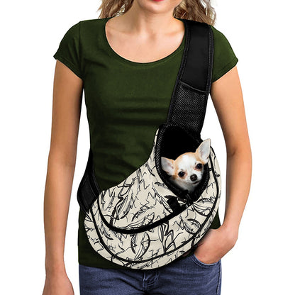 Hand Drawn Mantis Pattern Print Pet Sling Carrier