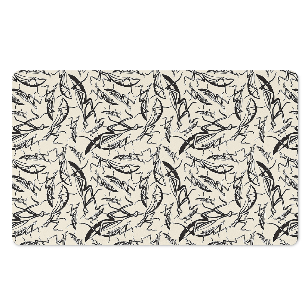 Hand Drawn Mantis Pattern Print Polyester Doormat