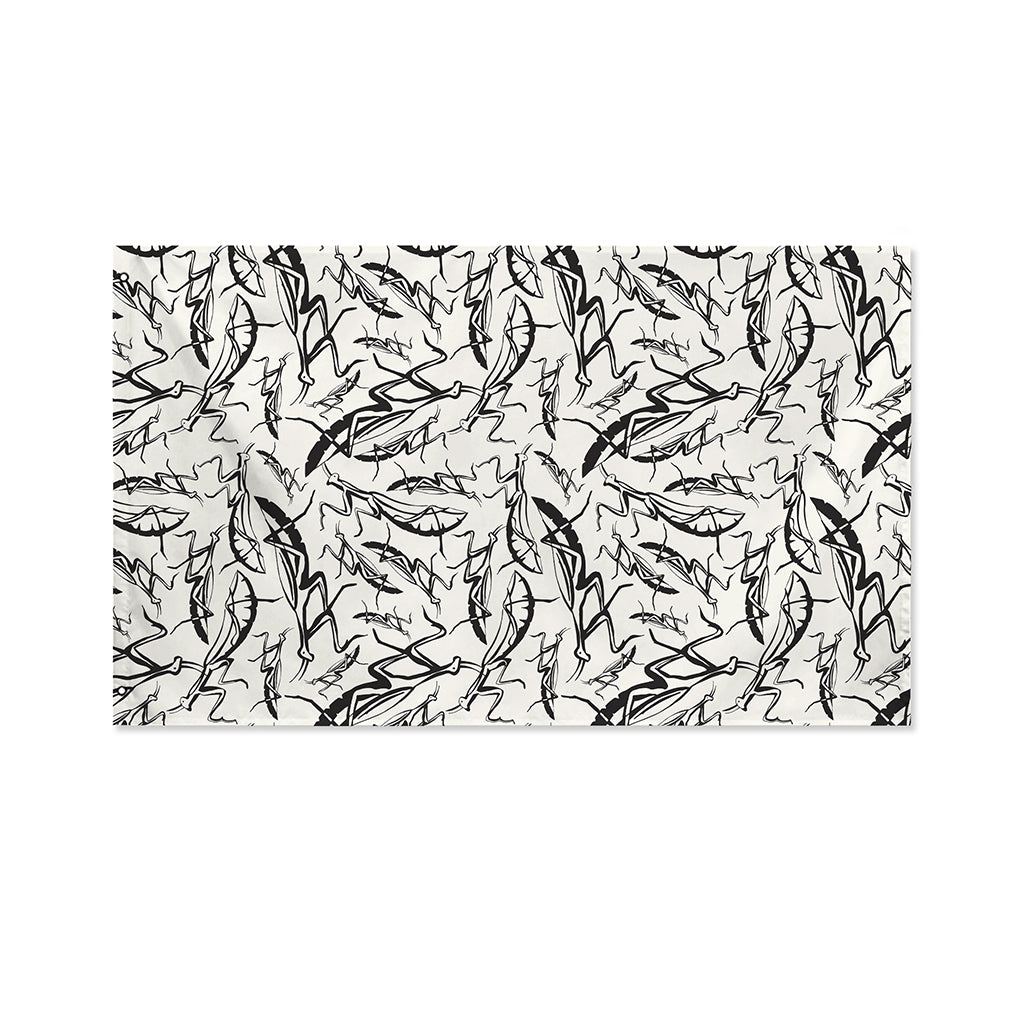 Hand Drawn Mantis Pattern Print Polyester Flag
