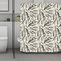 Hand Drawn Mantis Pattern Print Polyester Shower Curtain