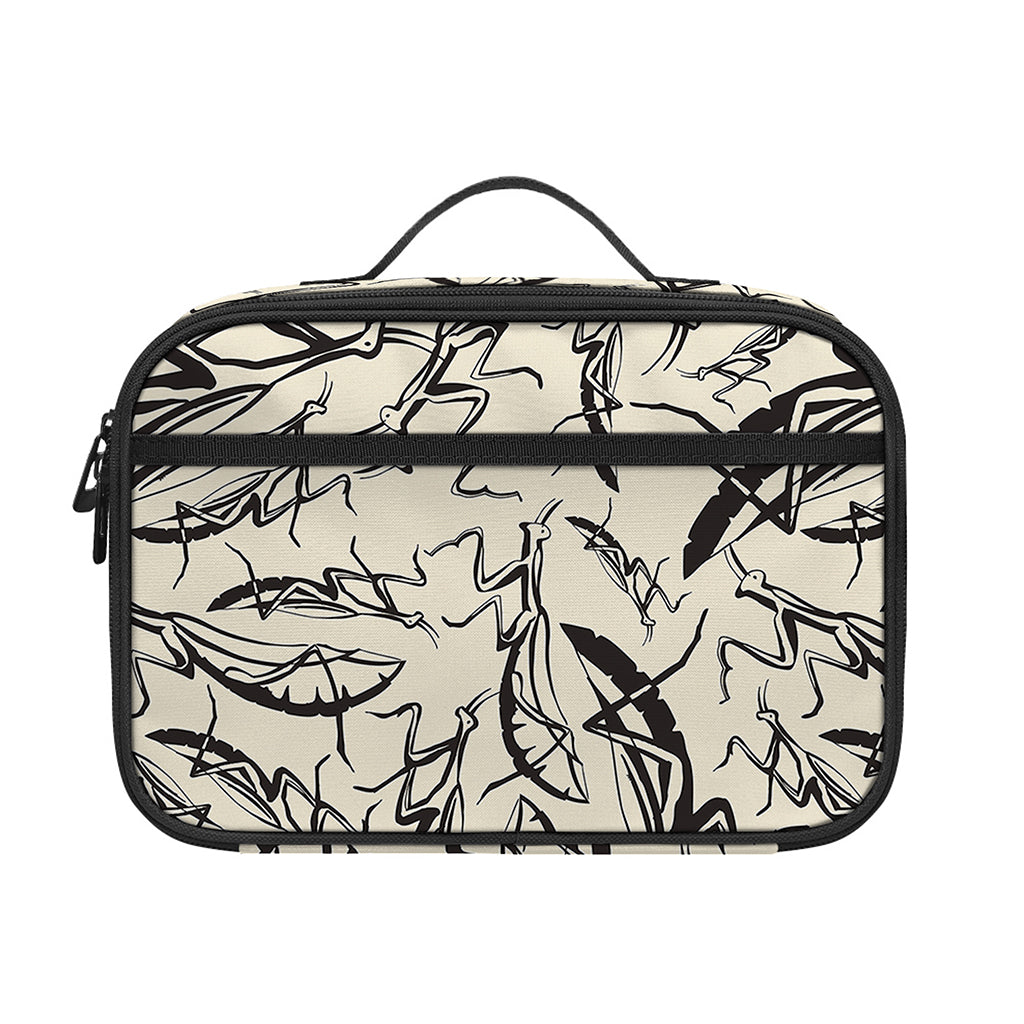Hand Drawn Mantis Pattern Print Portable Lunch Bag