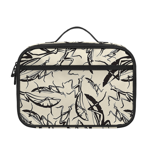 Hand Drawn Mantis Pattern Print Portable Lunch Bag