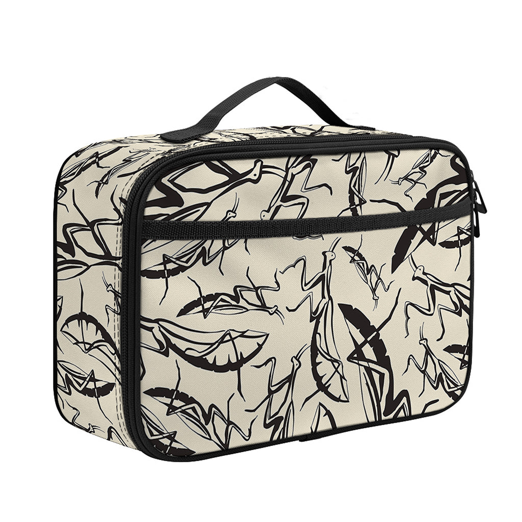 Hand Drawn Mantis Pattern Print Portable Lunch Bag