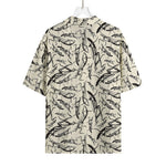 Hand Drawn Mantis Pattern Print Rayon Hawaiian Shirt