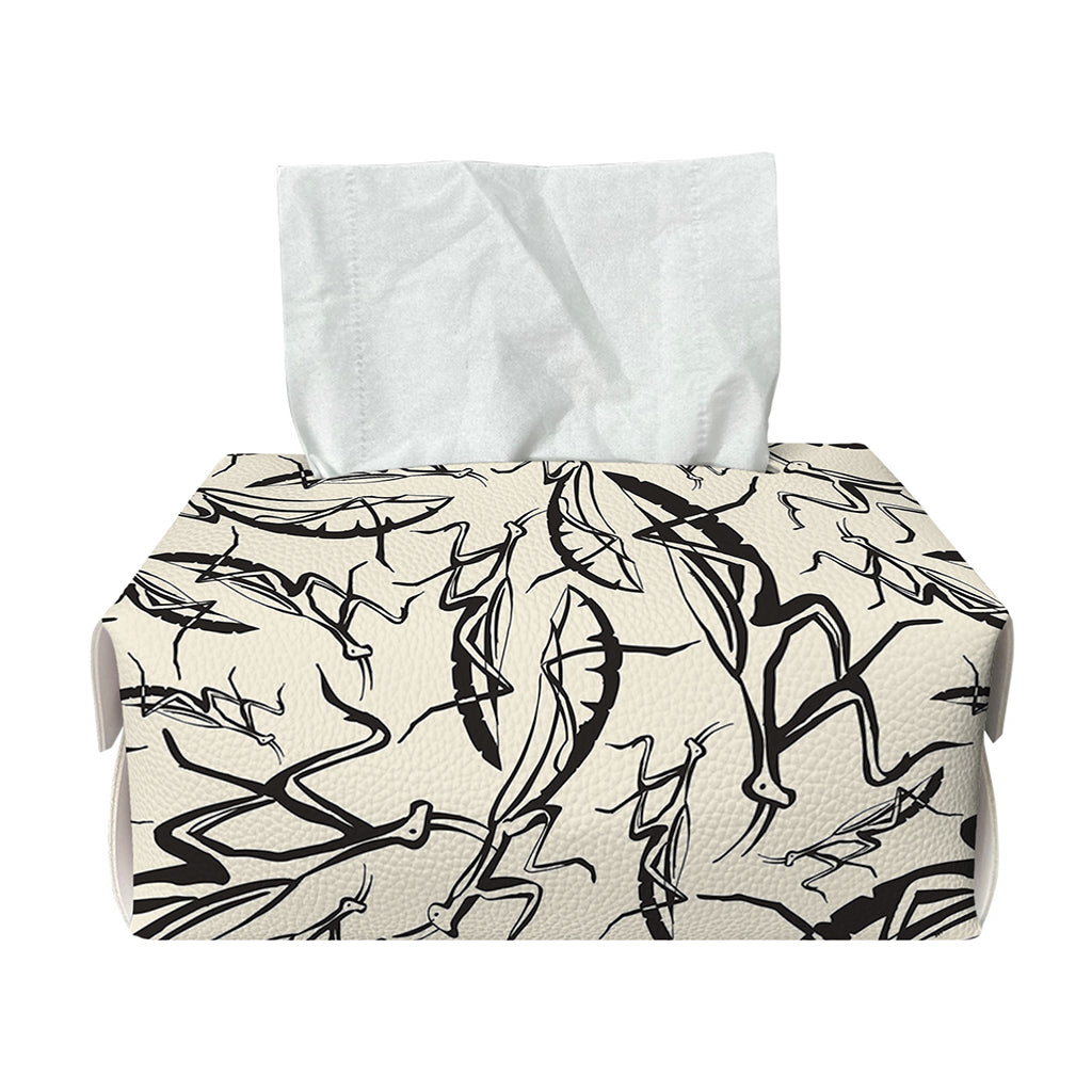 Hand Drawn Mantis Pattern Print Rectangle Tissue Box Cover