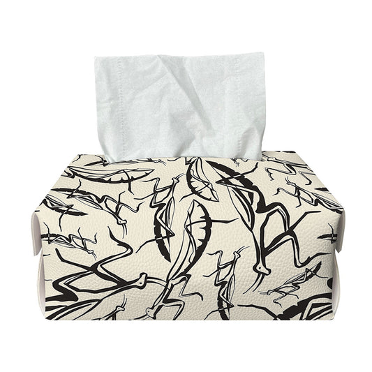 Hand Drawn Mantis Pattern Print Rectangle Tissue Box Cover