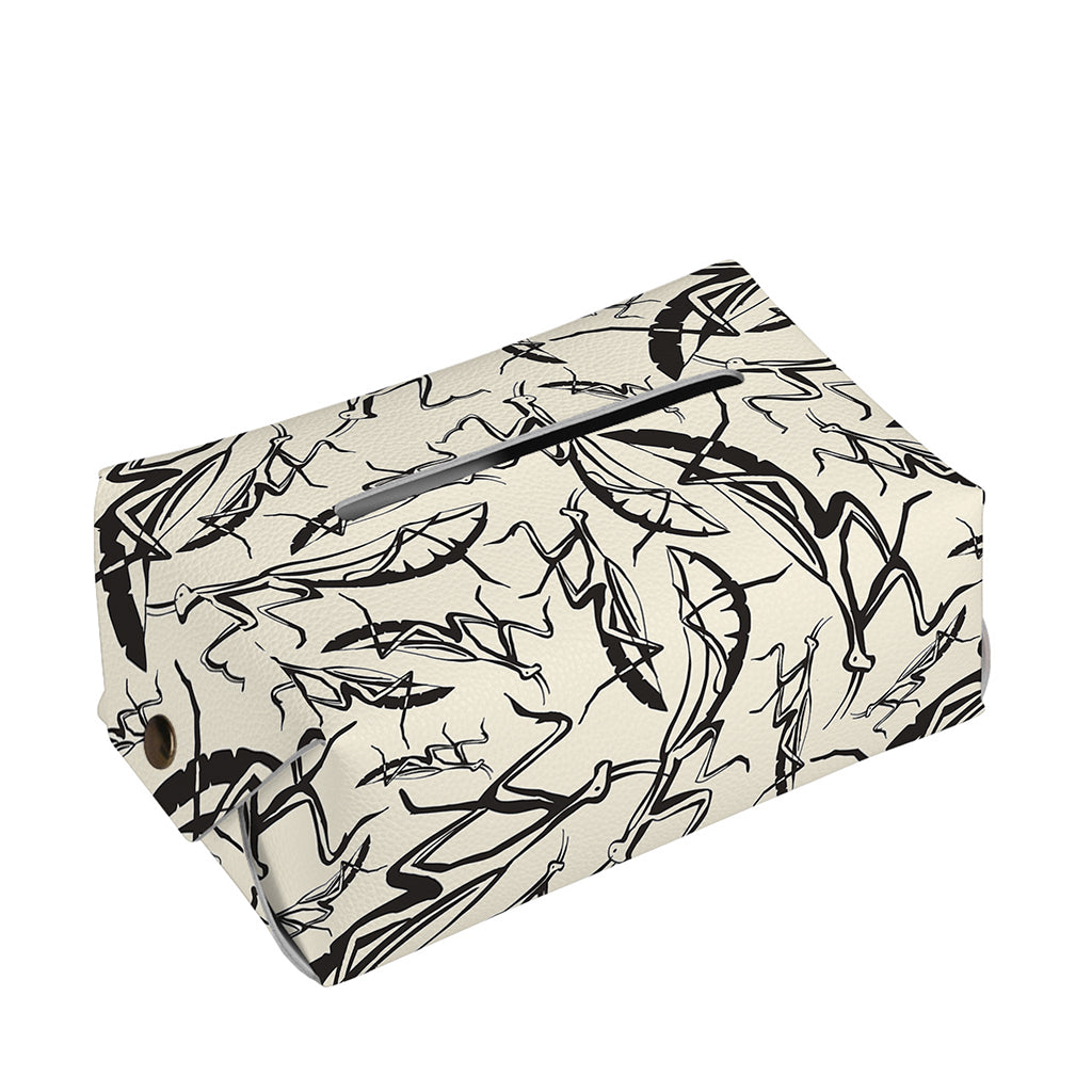 Hand Drawn Mantis Pattern Print Rectangle Tissue Box Cover