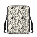 Hand Drawn Mantis Pattern Print Rectangular Crossbody Bag