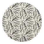 Hand Drawn Mantis Pattern Print Round Blanket