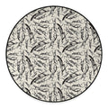 Hand Drawn Mantis Pattern Print Round Floor Mat