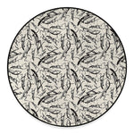Hand Drawn Mantis Pattern Print Round Floor Mat