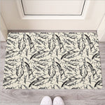 Hand Drawn Mantis Pattern Print Rubber Doormat