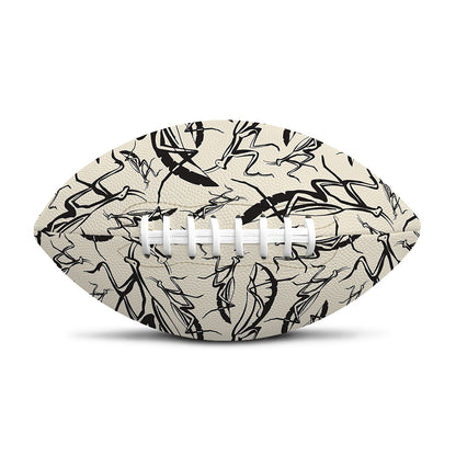 Hand Drawn Mantis Pattern Print Rugby Ball