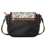 Hand Drawn Mantis Pattern Print Saddle Bag