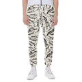 Hand Drawn Mantis Pattern Print Joggers