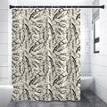 Hand Drawn Mantis Pattern Print Shower Curtain