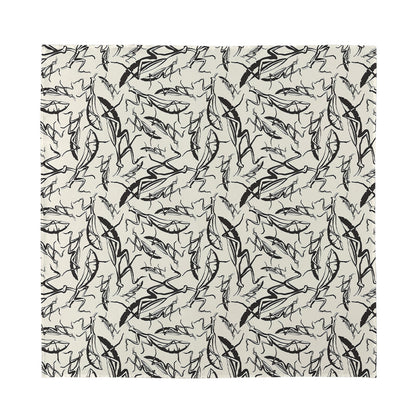 Hand Drawn Mantis Pattern Print Silk Bandana