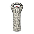 Hand Drawn Mantis Pattern Print Single Neoprene Wine Tote