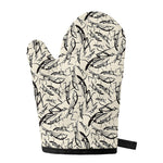 Hand Drawn Mantis Pattern Print Single Oven Mitt