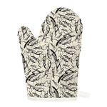 Hand Drawn Mantis Pattern Print Single Oven Mitt