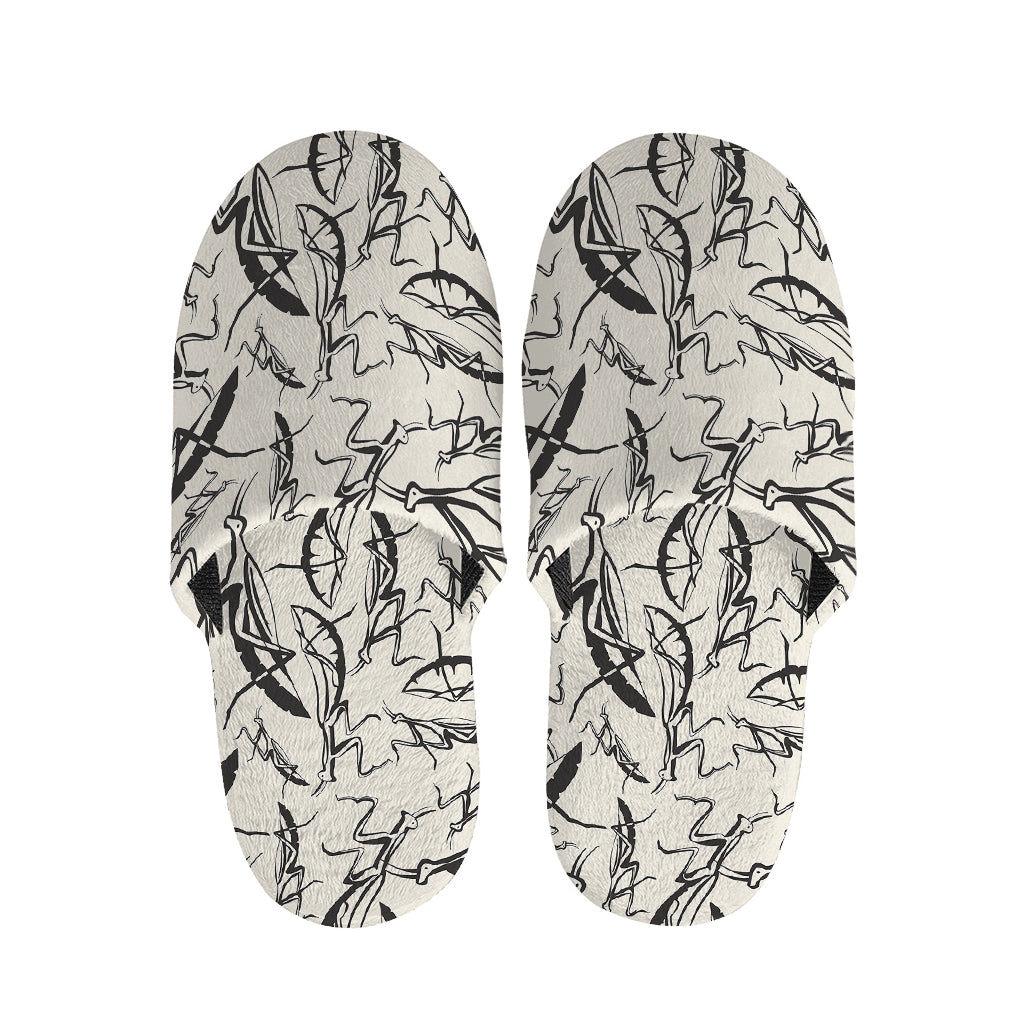 Hand Drawn Mantis Pattern Print Slippers