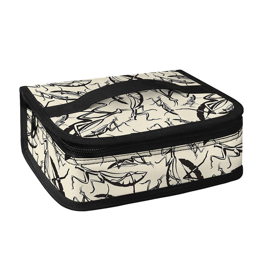 Hand Drawn Mantis Pattern Print Small Lunch Bag