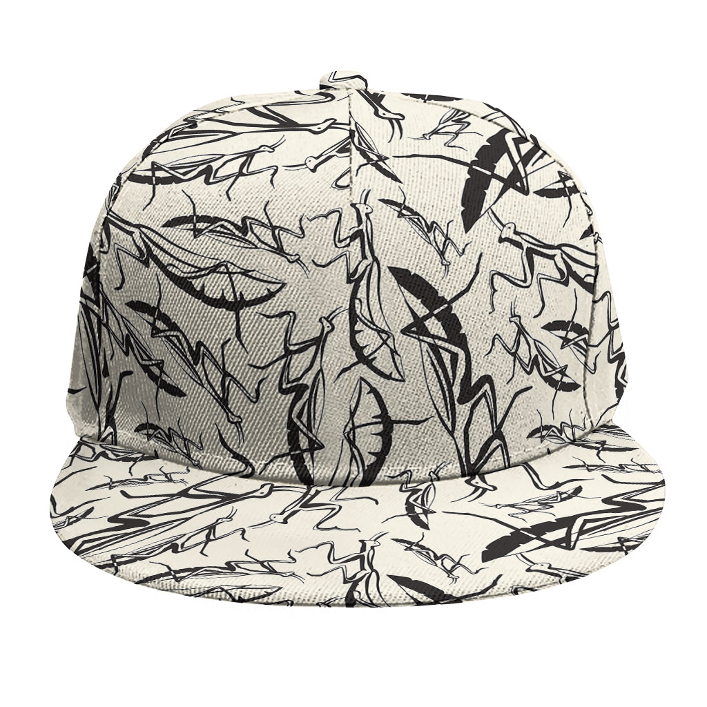 Hand Drawn Mantis Pattern Print Snapback Cap