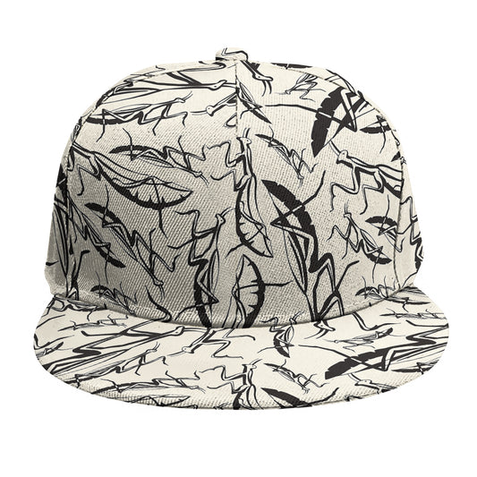 Hand Drawn Mantis Pattern Print Snapback Cap