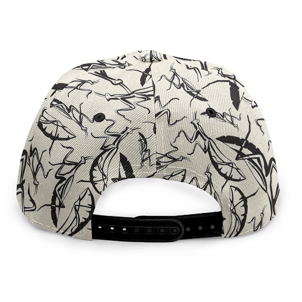 Hand Drawn Mantis Pattern Print Snapback Cap