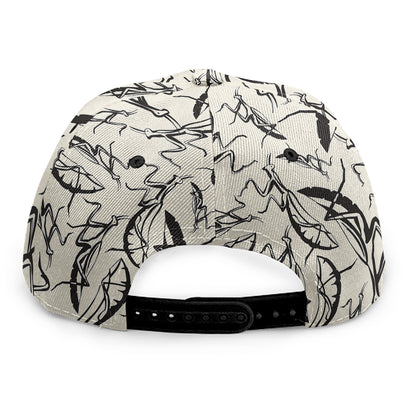 Hand Drawn Mantis Pattern Print Snapback Cap