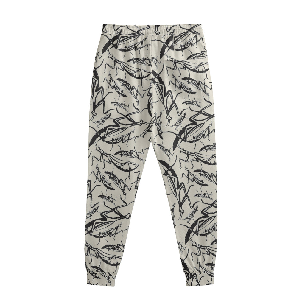 Hand Drawn Mantis Pattern Print Sweatpants