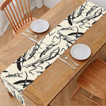 Hand Drawn Mantis Pattern Print Table Runner