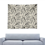 Hand Drawn Mantis Pattern Print Tapestry