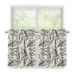 Hand Drawn Mantis Pattern Print Tier Curtains