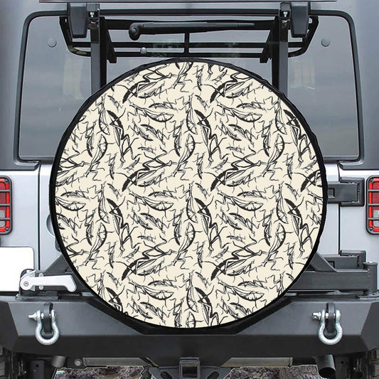 Hand Drawn Mantis Pattern Print Tire Cover