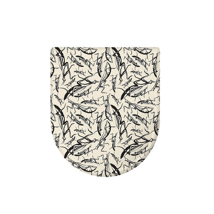 Hand Drawn Mantis Pattern Print Toilet Lid Cover