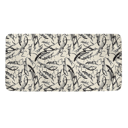 Hand Drawn Mantis Pattern Print Towel