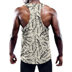 Hand Drawn Mantis Pattern Print Training Tank Top