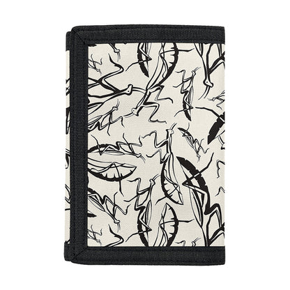 Hand Drawn Mantis Pattern Print Trifold Wallet
