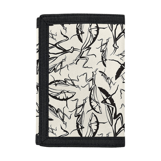 Hand Drawn Mantis Pattern Print Trifold Wallet