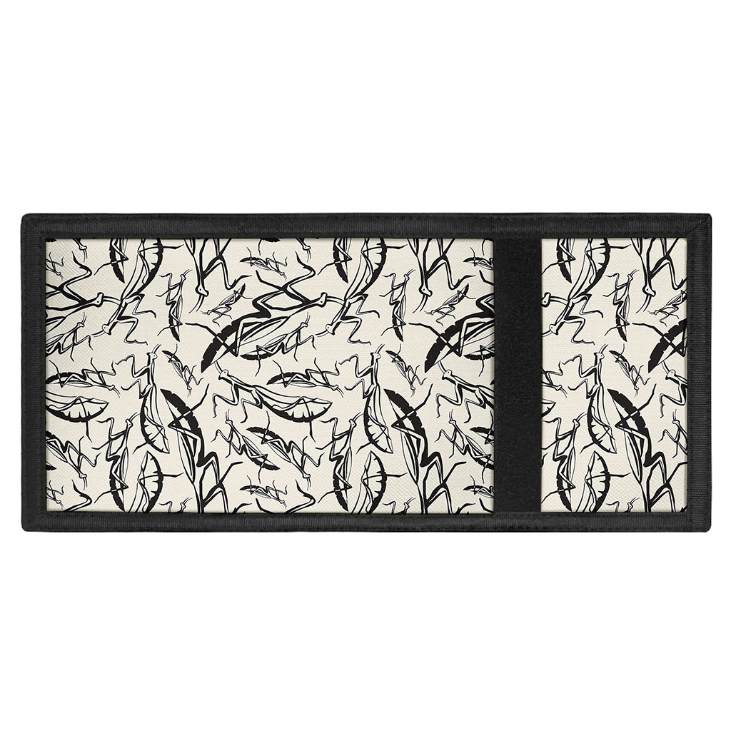 Hand Drawn Mantis Pattern Print Trifold Wallet