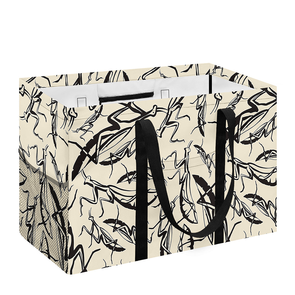Hand Drawn Mantis Pattern Print Utility Tote Bag