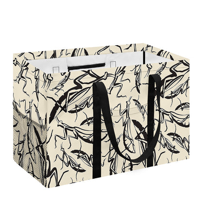 Hand Drawn Mantis Pattern Print Utility Tote Bag