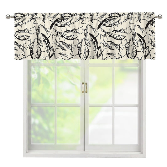 Hand Drawn Mantis Pattern Print Window Valance